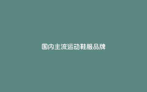 国内主流运动鞋服品牌 国内主流运动鞋服品牌
